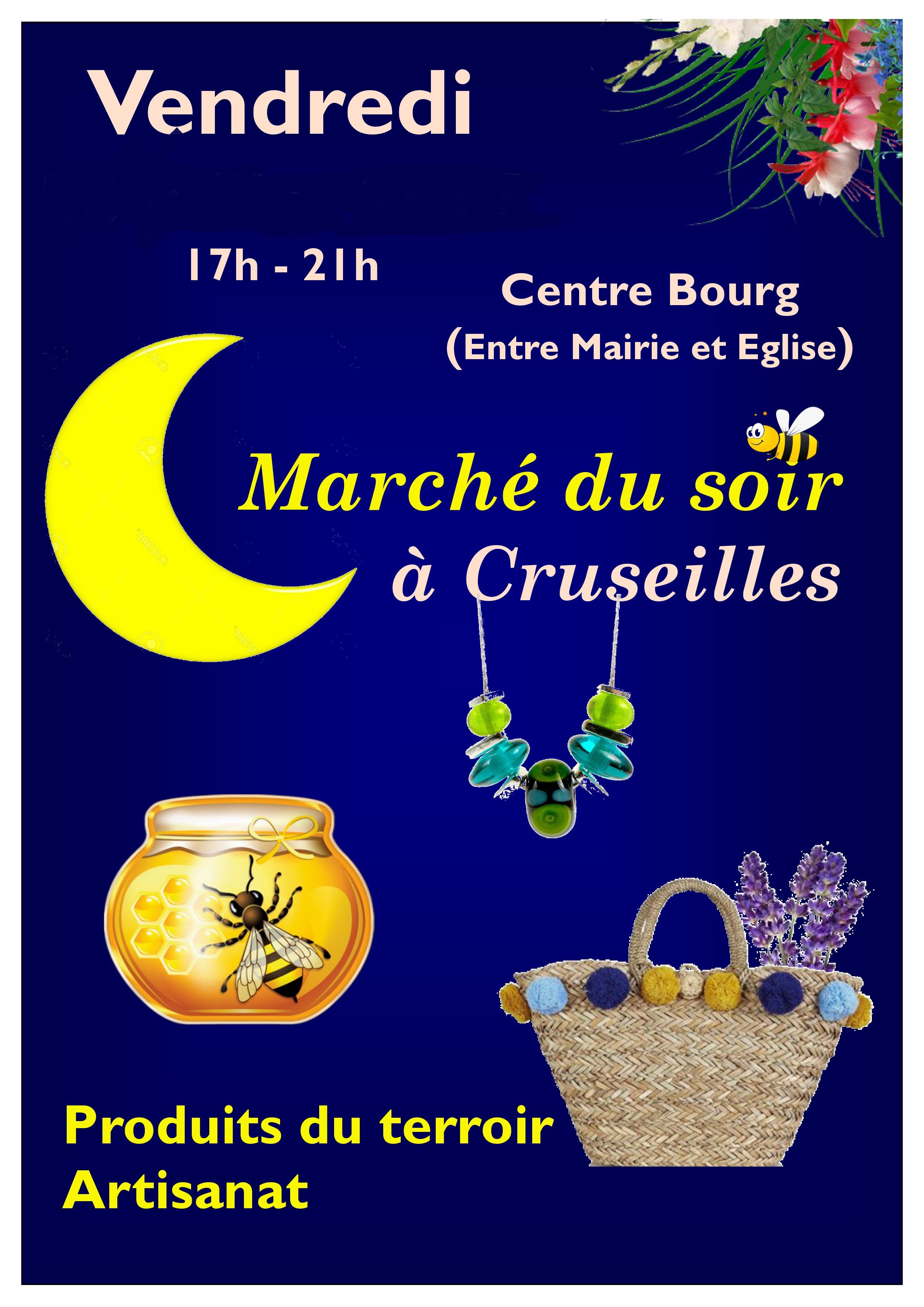 Marché nocturne Cruseilles 31 Août de 17h à 21h