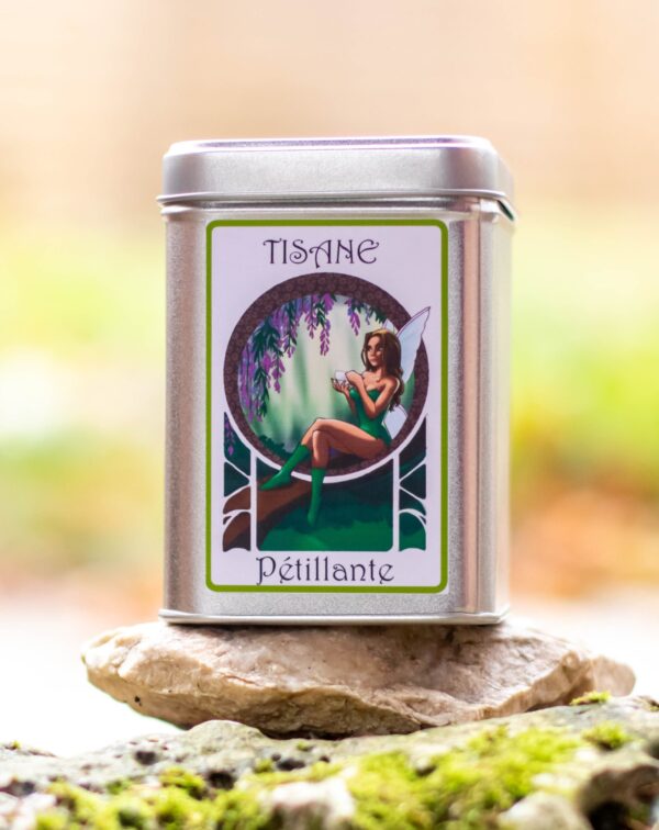 Boite décorée Fée Pétillante - Tisane Bio
